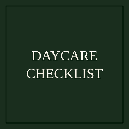 Daycare Checklist