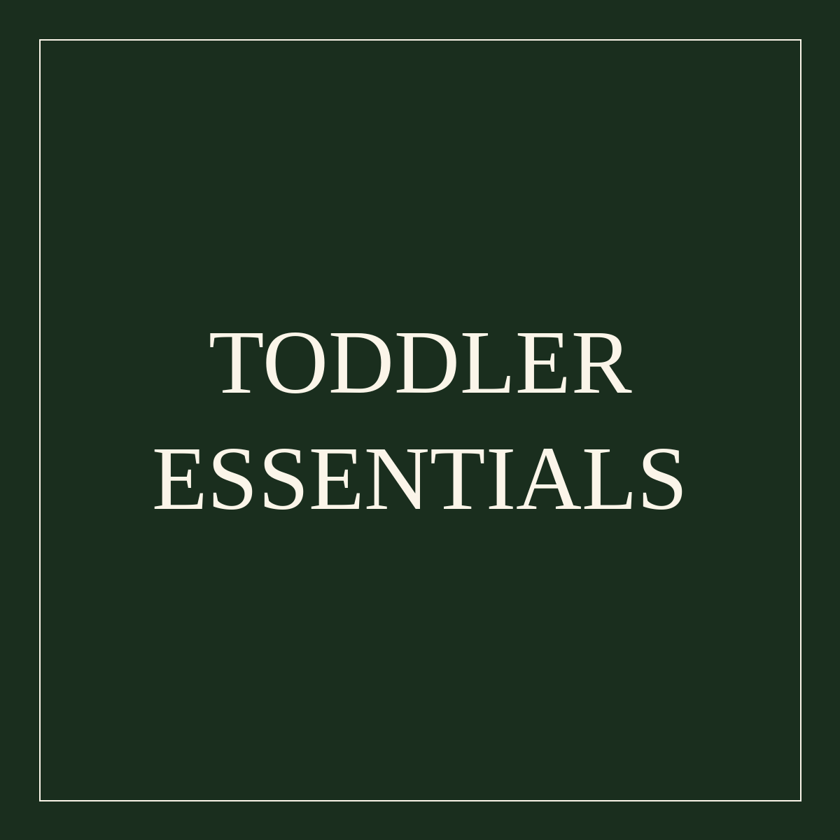 Toddler Essentials
