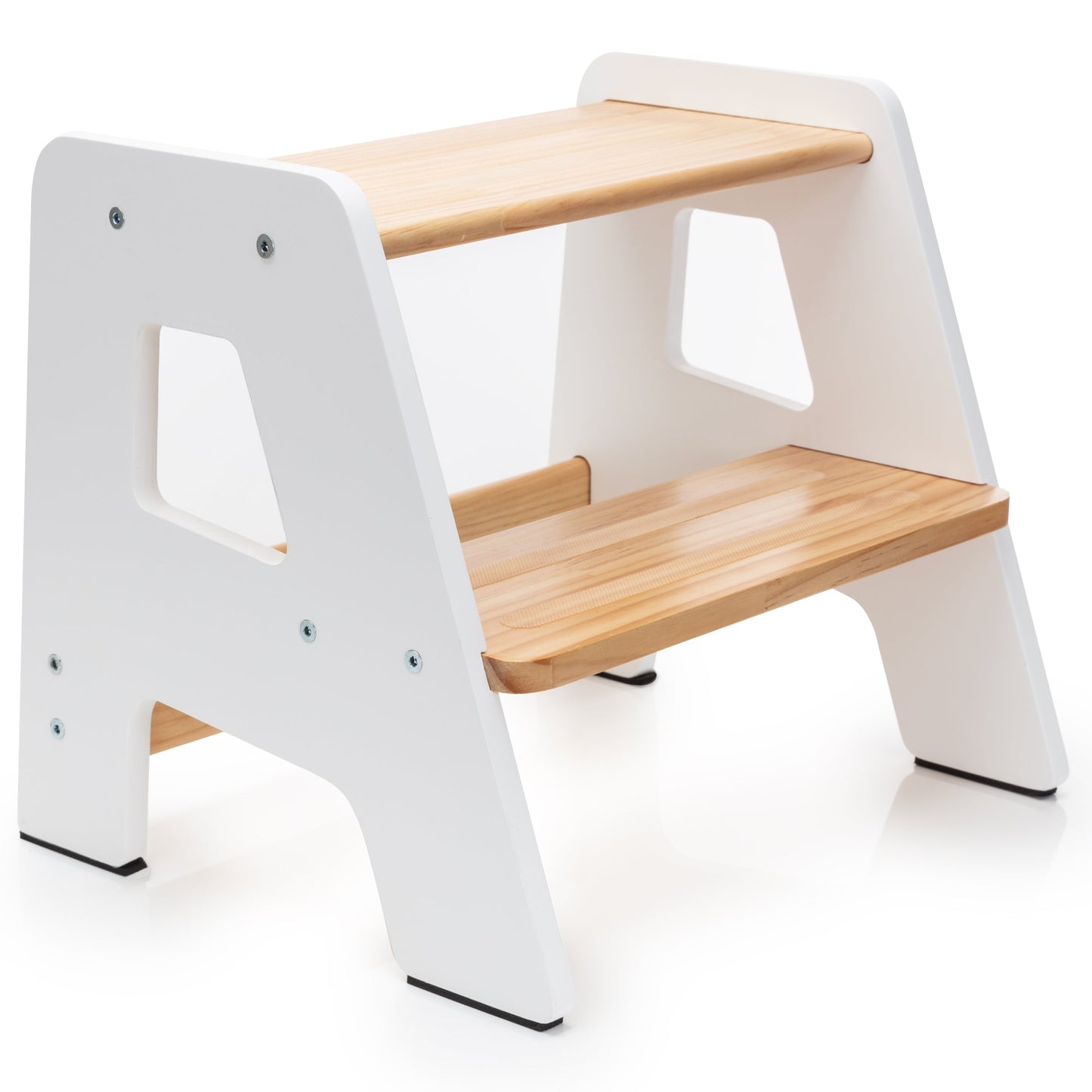 2-Step Wooden Stool for Toddlers(Step Stool for Children Ages 2+)