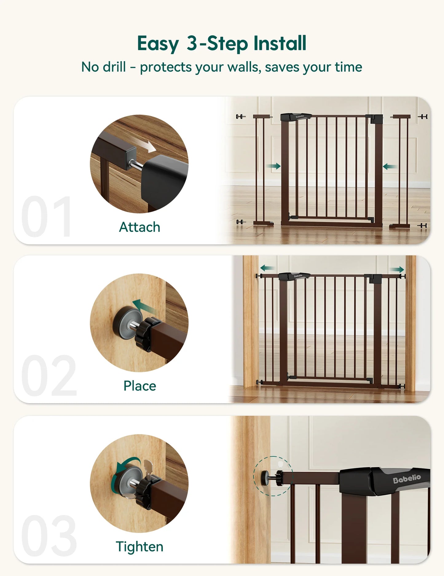 PressGuard C5&P7 | Versatile Baby Safety Gate for Spaces