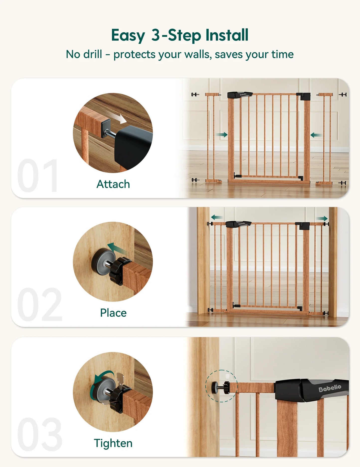 PressGuard C5&P7 | Versatile Baby Safety Gate for Spaces