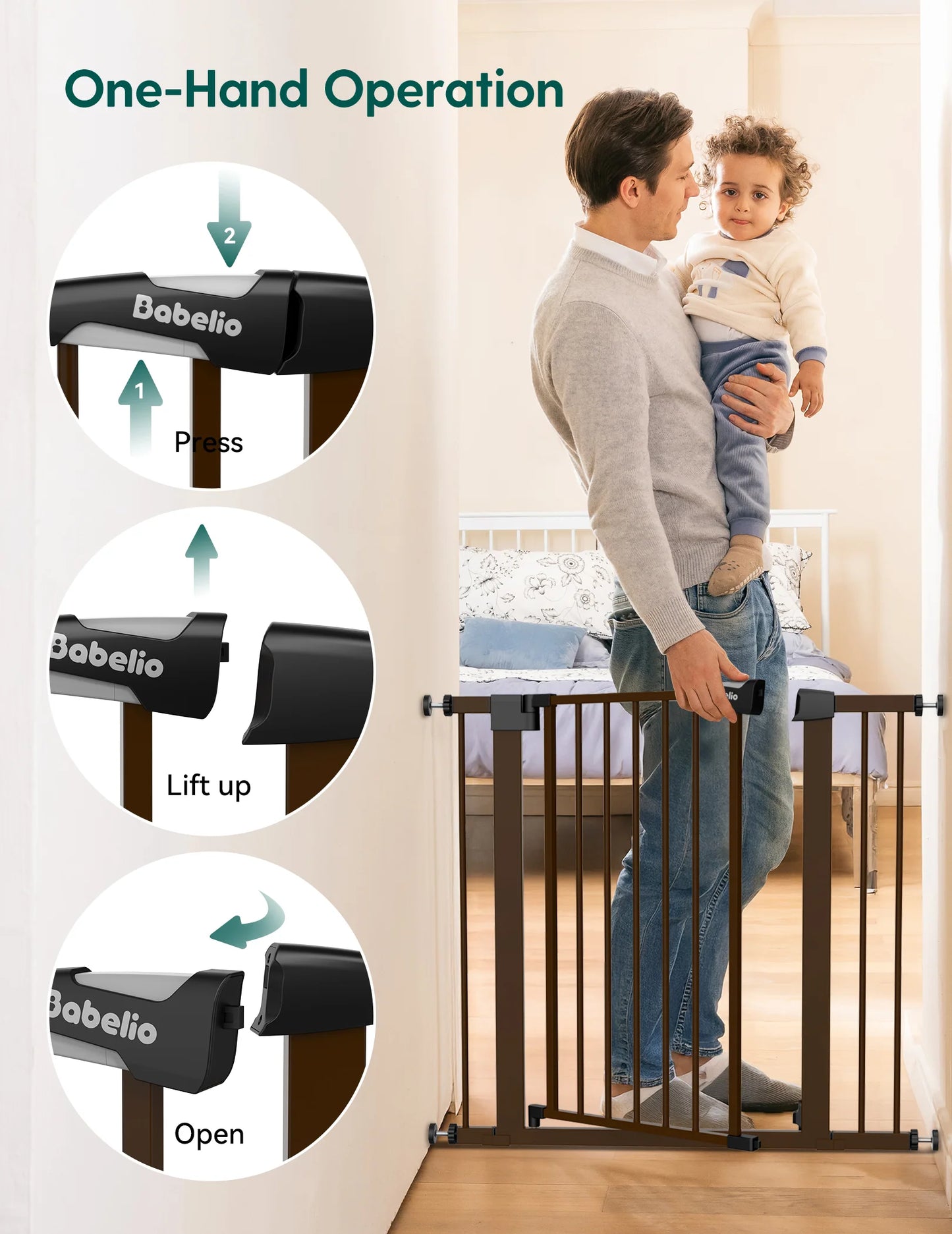 PressGuard C5&P7 | Versatile Baby Safety Gate for Spaces