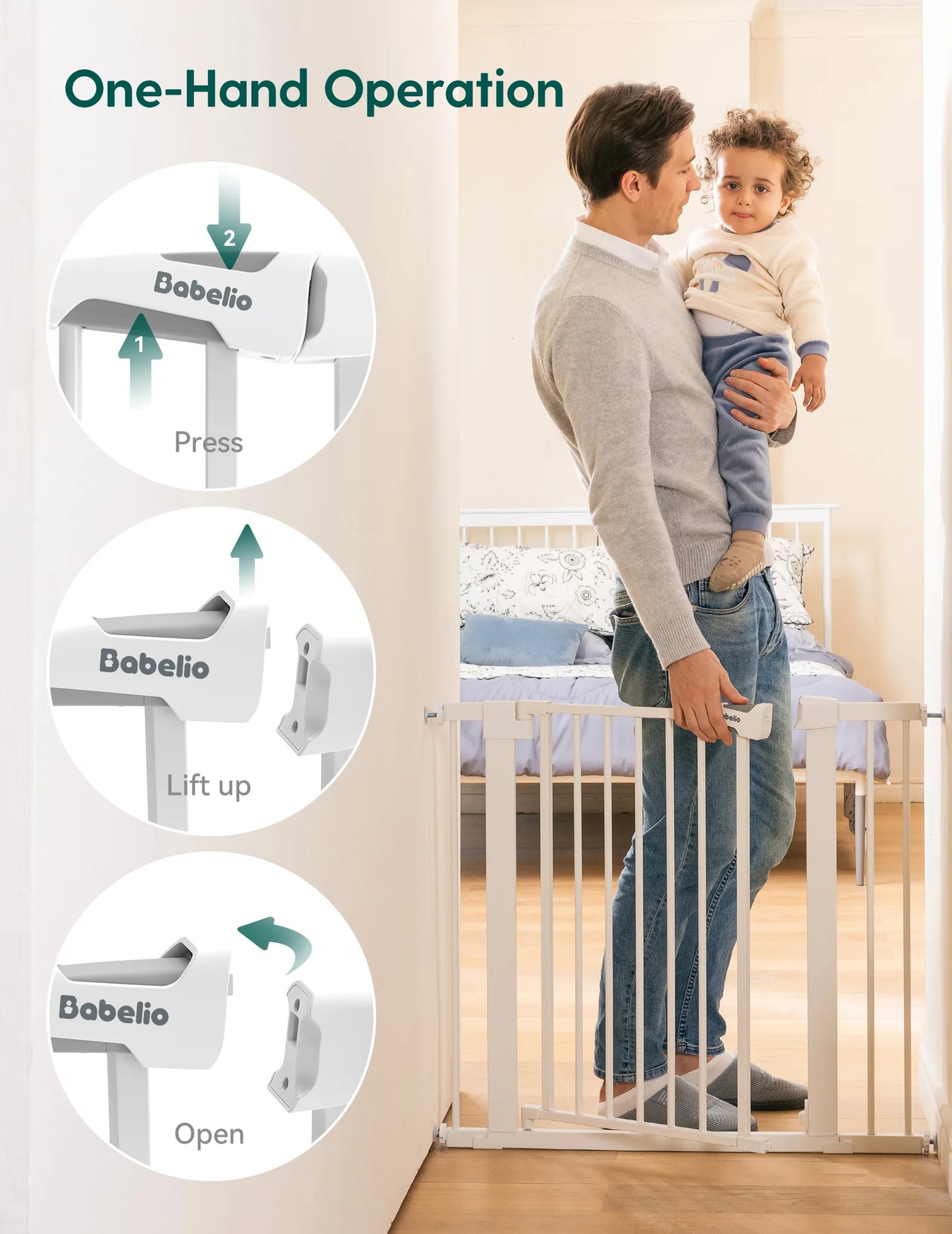 PressGuard C5&P7 | Versatile Baby Safety Gate for Spaces