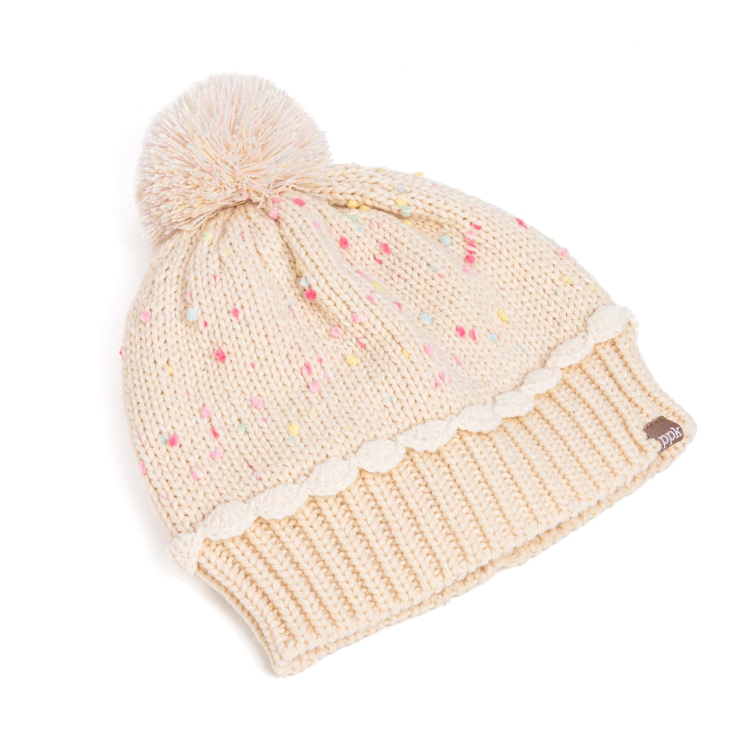 Cupcake Shaped Knit Beanie Hat 2-Pc Set with Mittens, for Toddler, Girls 2-6 Y, Cute Novelty Design