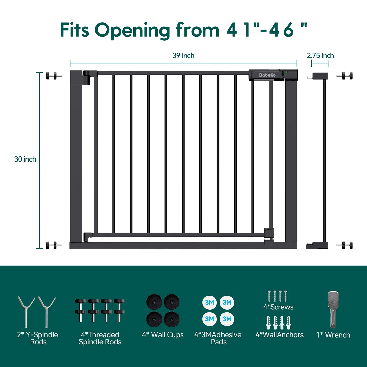 PressGuard Ⅱ | Upgrade Pressure-Mounted Safety Baby Gate for Doorways & Stairs