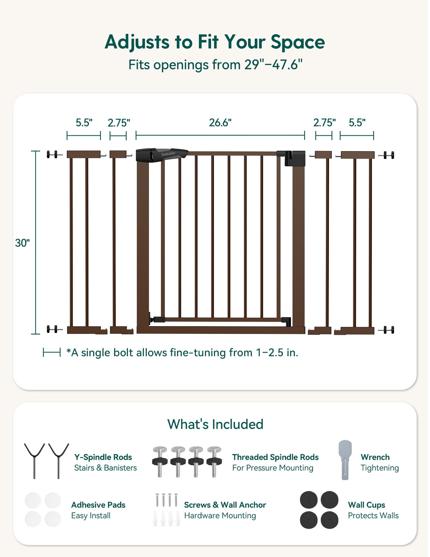 PressGuard C5&P7 | Versatile Baby Safety Gate for Spaces