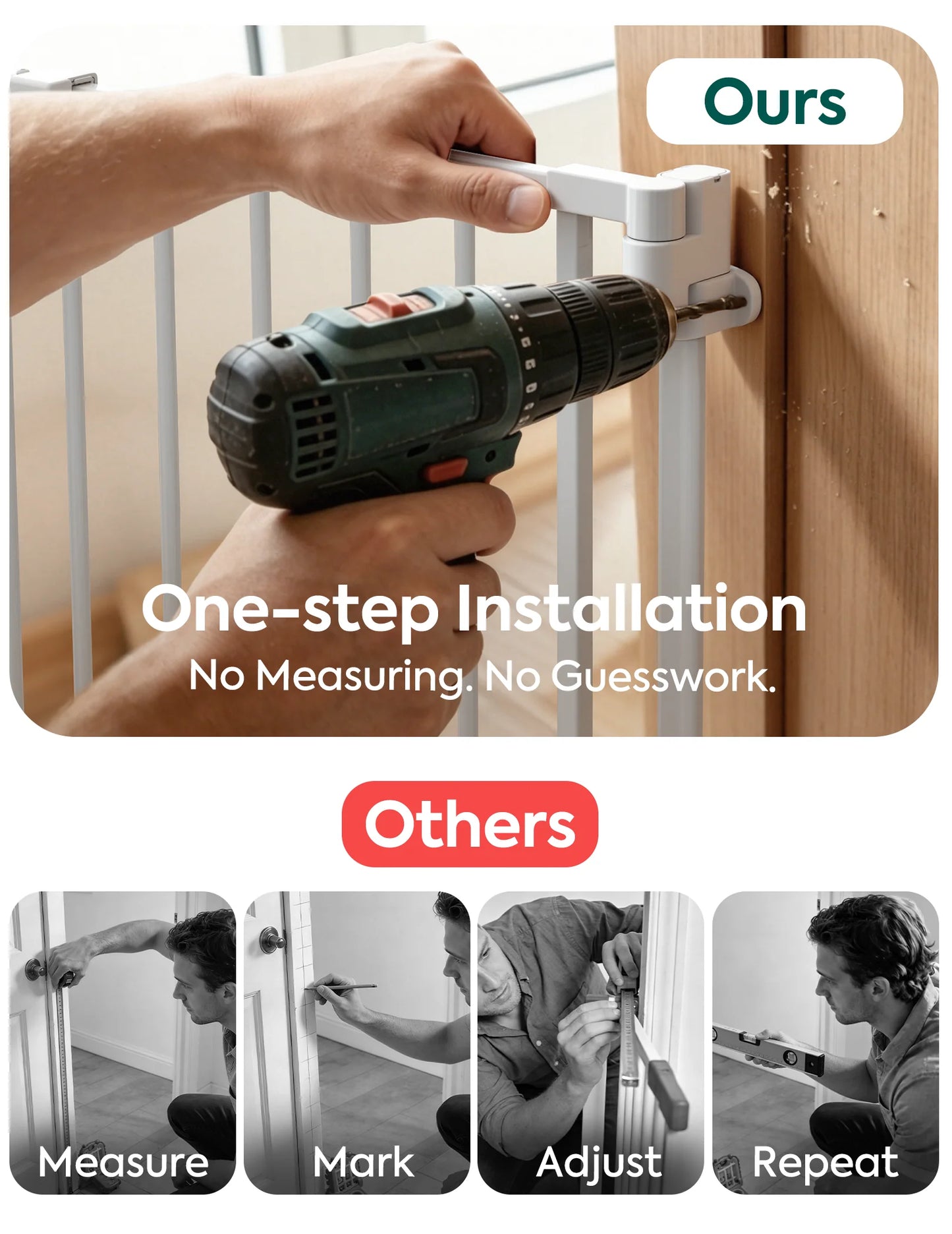 Boundless R30 ProFlex | Removable No-Trip Baby Gate for Stairs