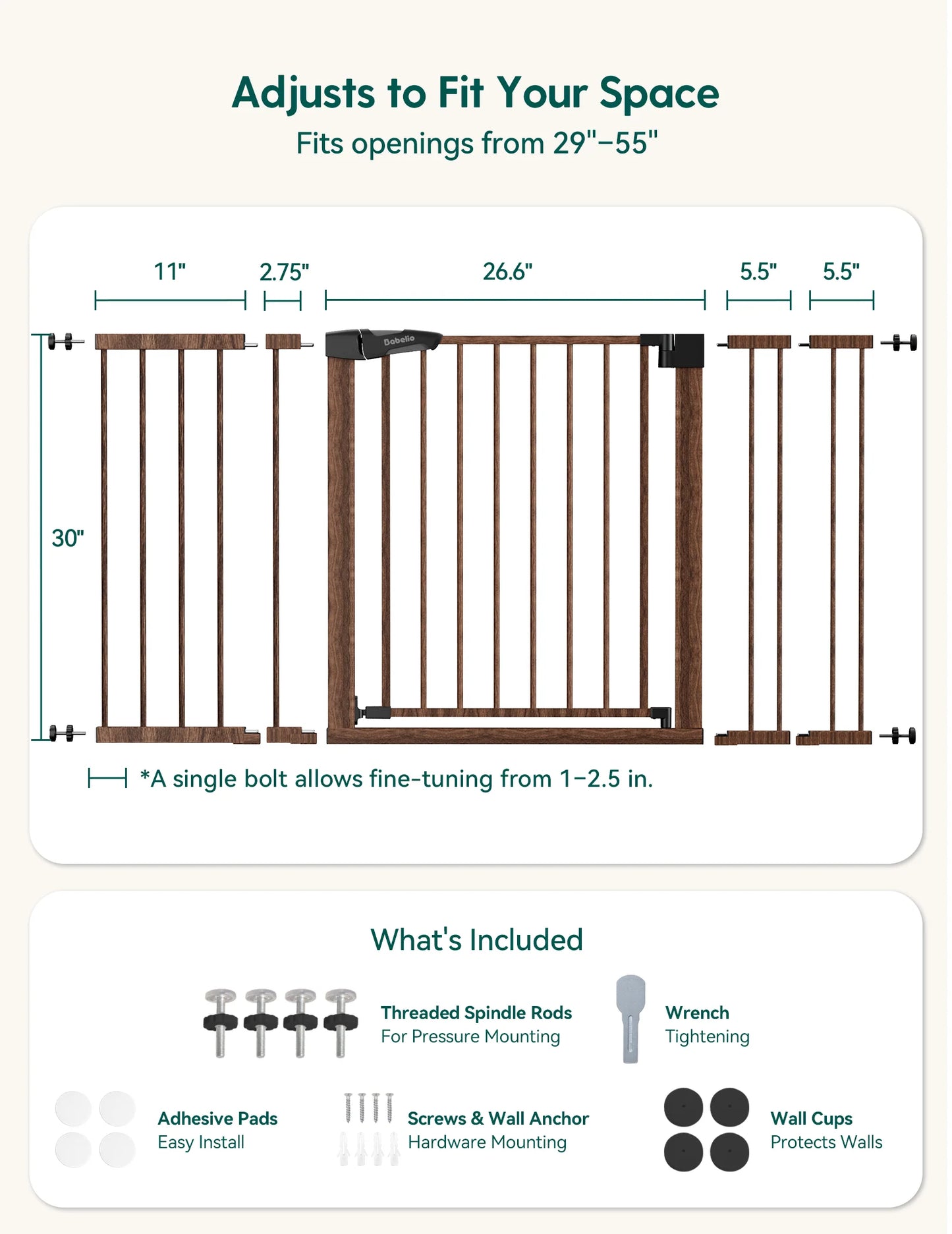 PressGuard C5&P7 | Versatile Baby Safety Gate for Spaces