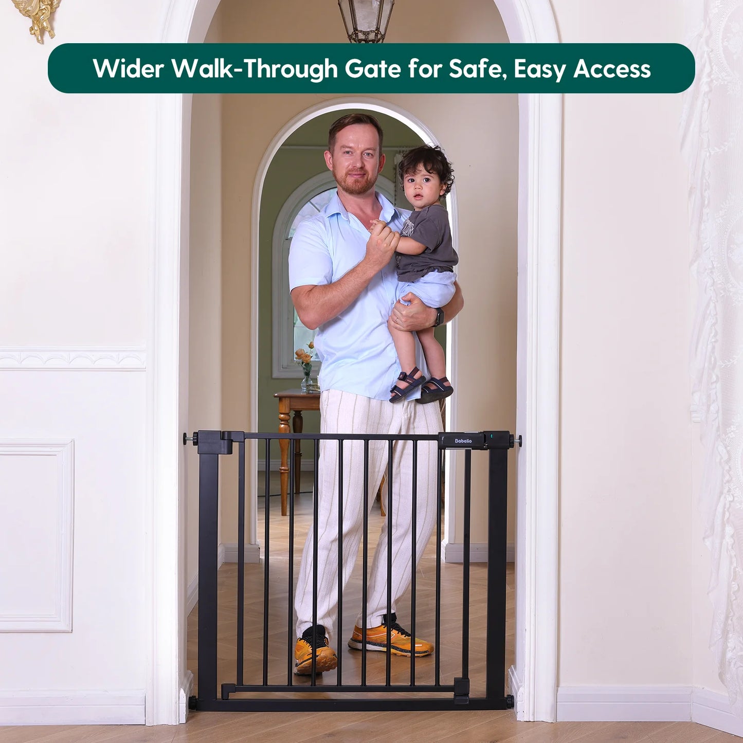 PressGuard Ⅱ | Upgrade Pressure-Mounted Safety Baby Gate for Doorways & Stairs