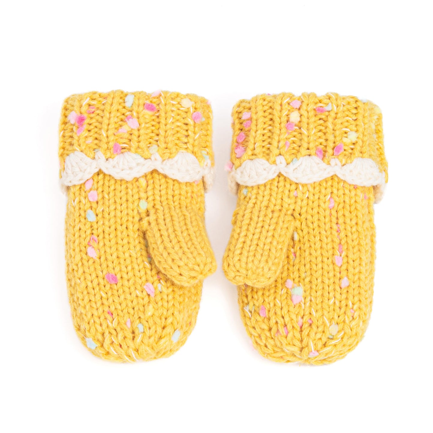 Cupcake Shaped Knit Beanie Hat 2-Pc Set with Mittens, for Toddler, Girls 2-6 Y, Cute Novelty Design