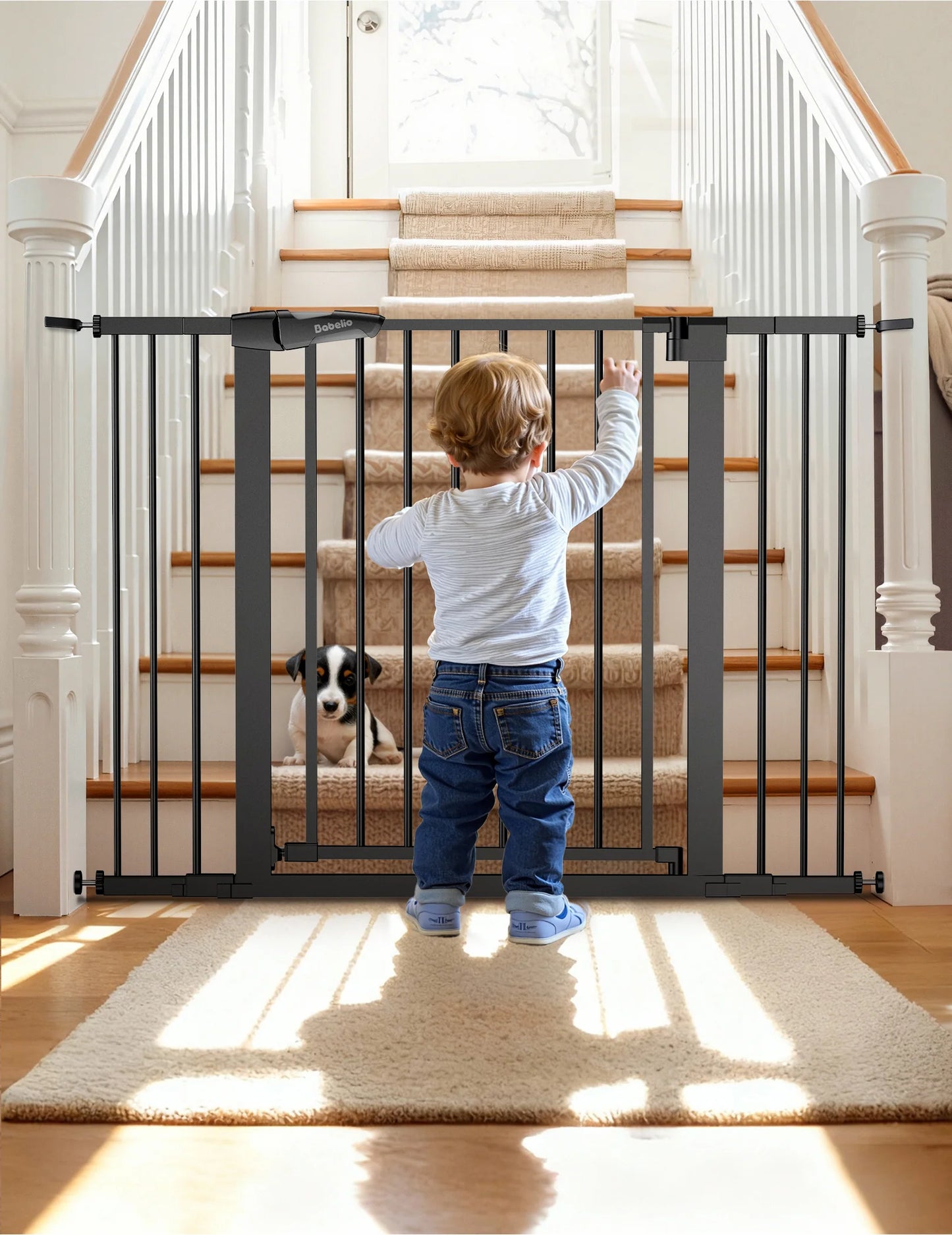 PressGuard P7 | Expandable Baby Gate Pressure Mounted Fits Standard to Wide