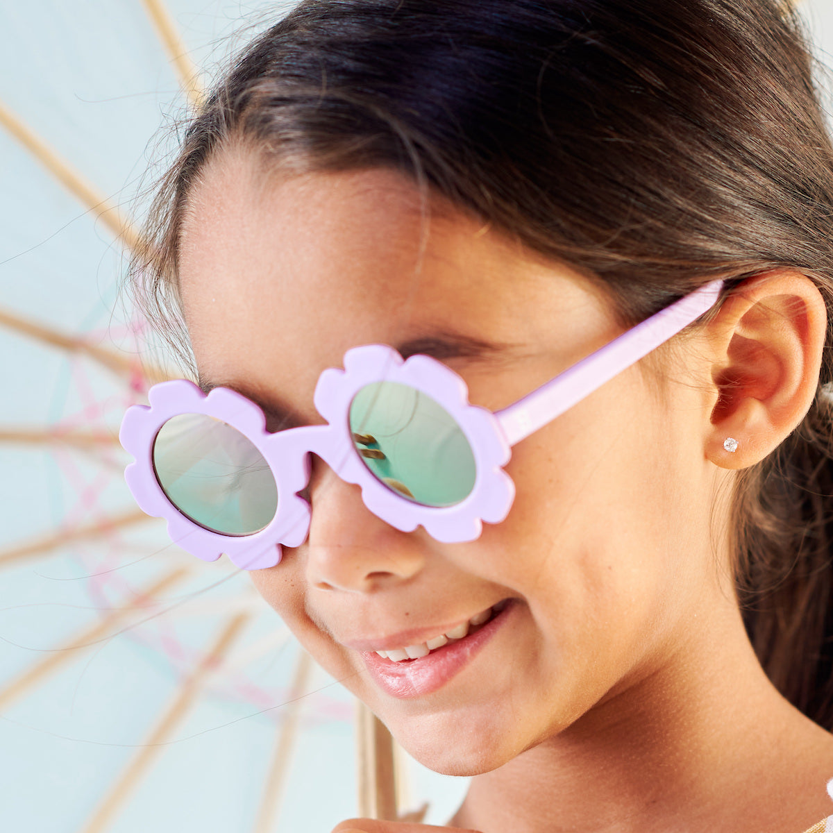 Irresistible Iris Flower I Polarized Lavender Mirrored Lenses