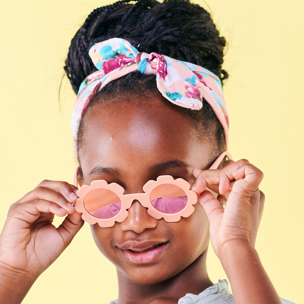 Peachy Keen Flower I Polarized Rose Gold Mirrored Lenses