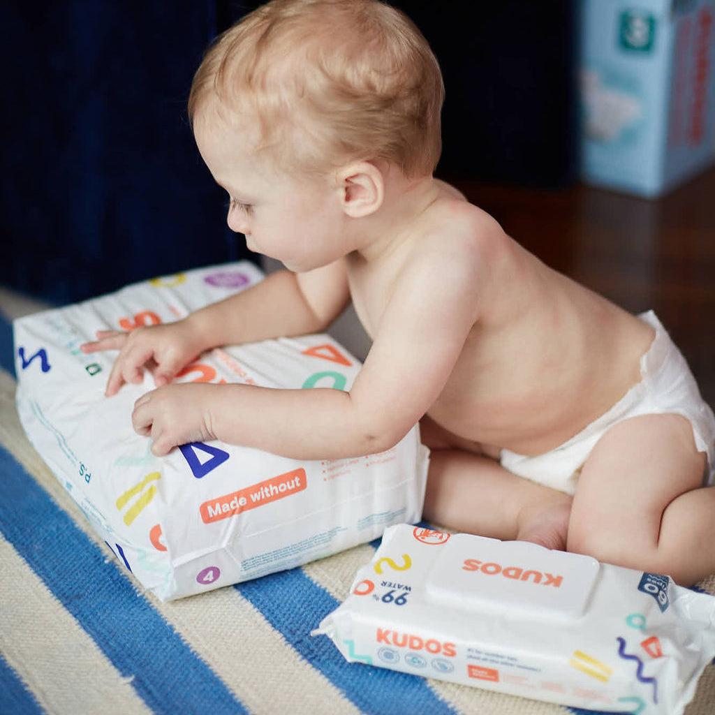 Diaper Box | 100% Cotton Liner, TCF Diapers Size 1-6 | Kudos