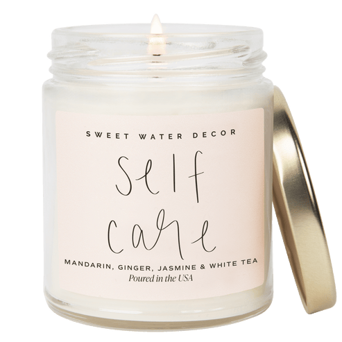 Self Care Soy Candle - Clear Jar - 9 oz