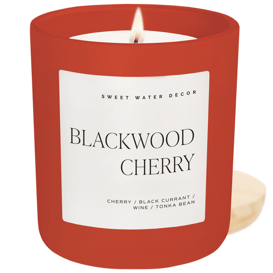 Blackwood Cherry Soy Candle - Red Matte Jar - 15 oz