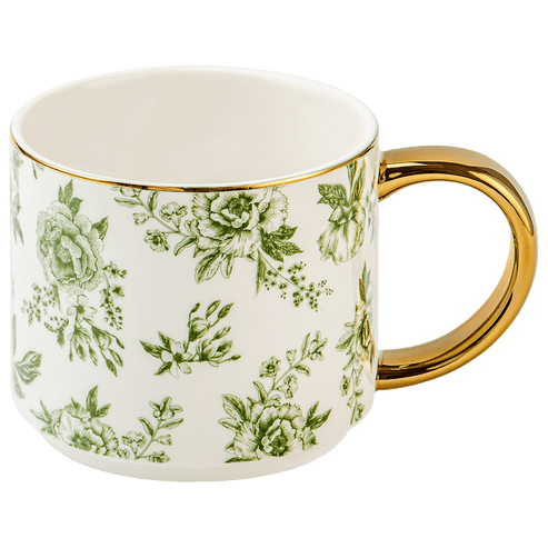 Green Delft 14 oz Coffee Mug