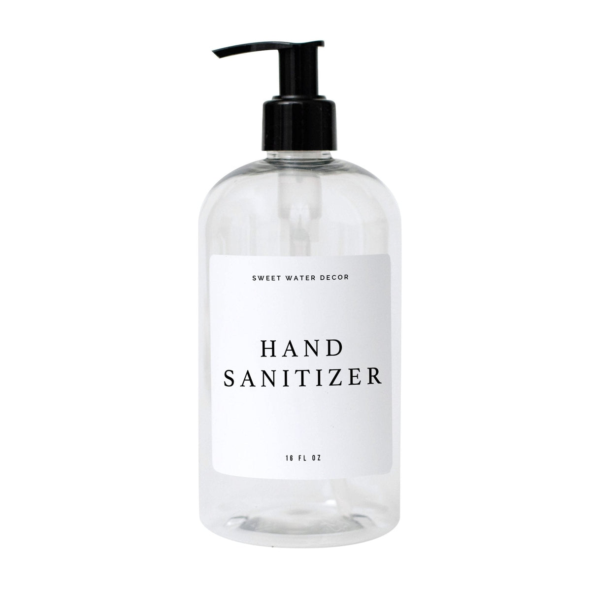 White Text Labels for Plastic and Glass Dispensers