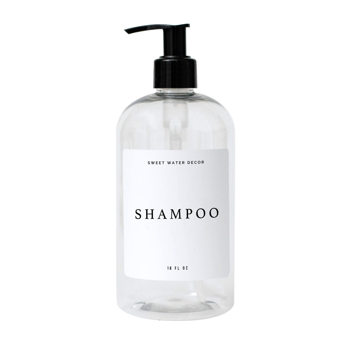 White Text Labels for Plastic and Glass Dispensers