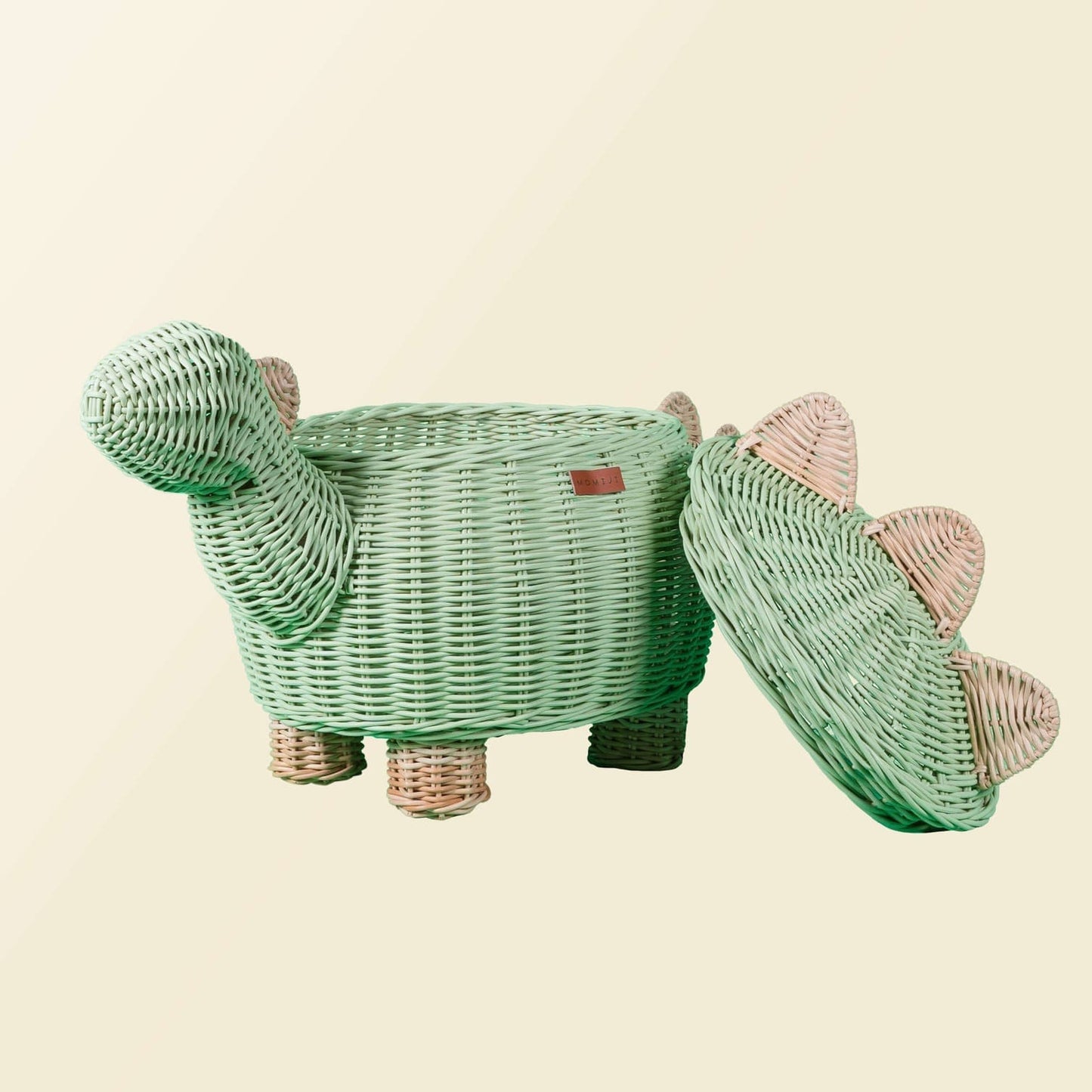 Dinosaur Storage Basket Mint Green - Large