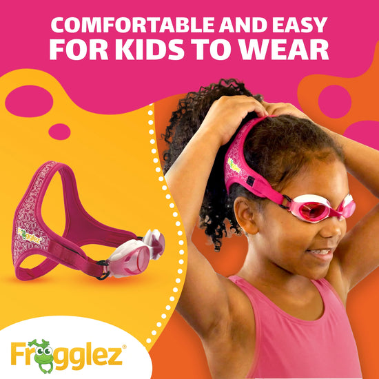 Pink Frogz Kids Swim Goggles