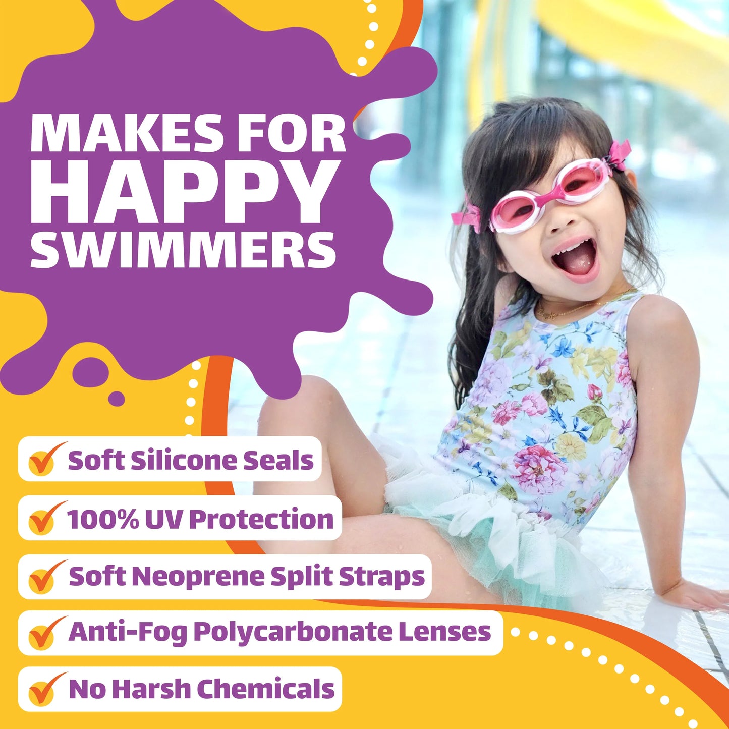 Green Frogz Kids Swim Goggles