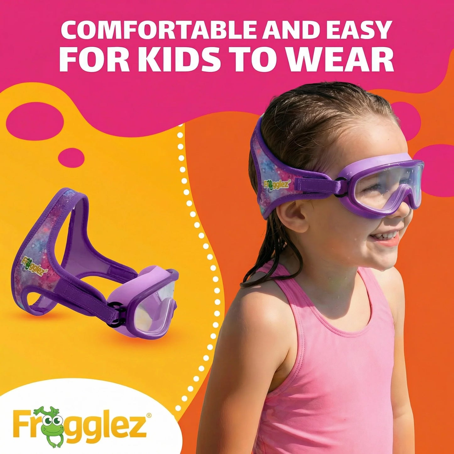 Purple Galaxiez Swim Half Mask ages 4-10