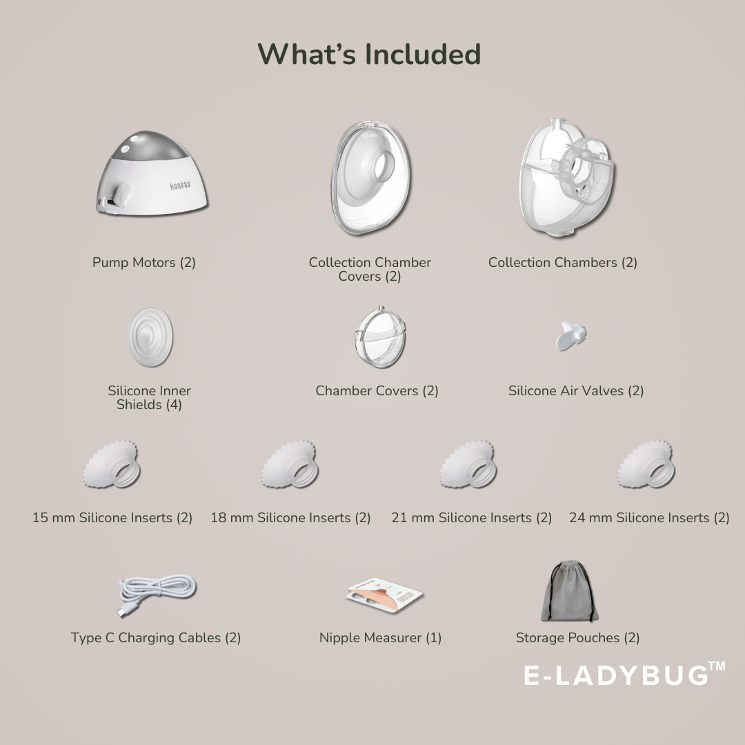 Haakaa E-Ladybug Wearable Electric Breast Pump - 2PK