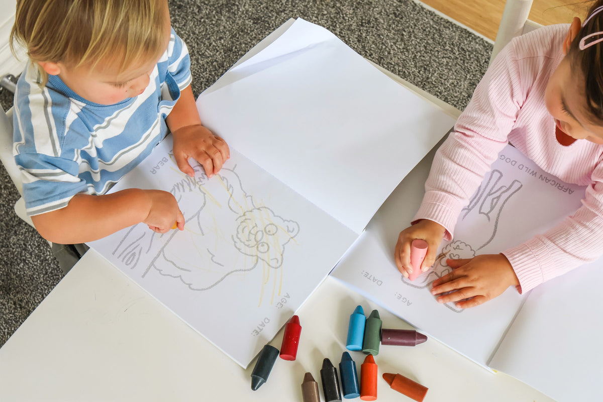 Honeysticks Toddler's First Colouring Book - Endangered Animals Adventure