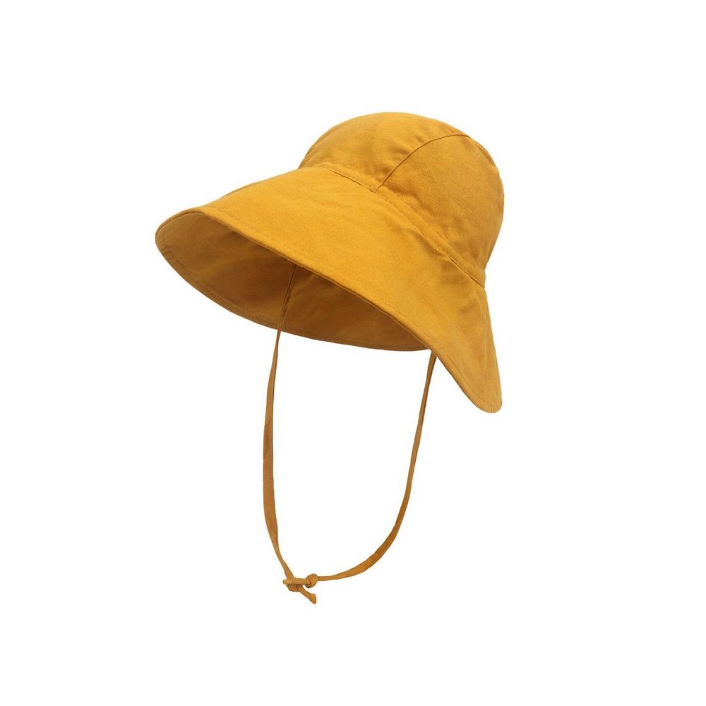 Wide Brim Kids Linen Sun Hat – Breathable UV Protection Toddler Bucket Hat - Baileys