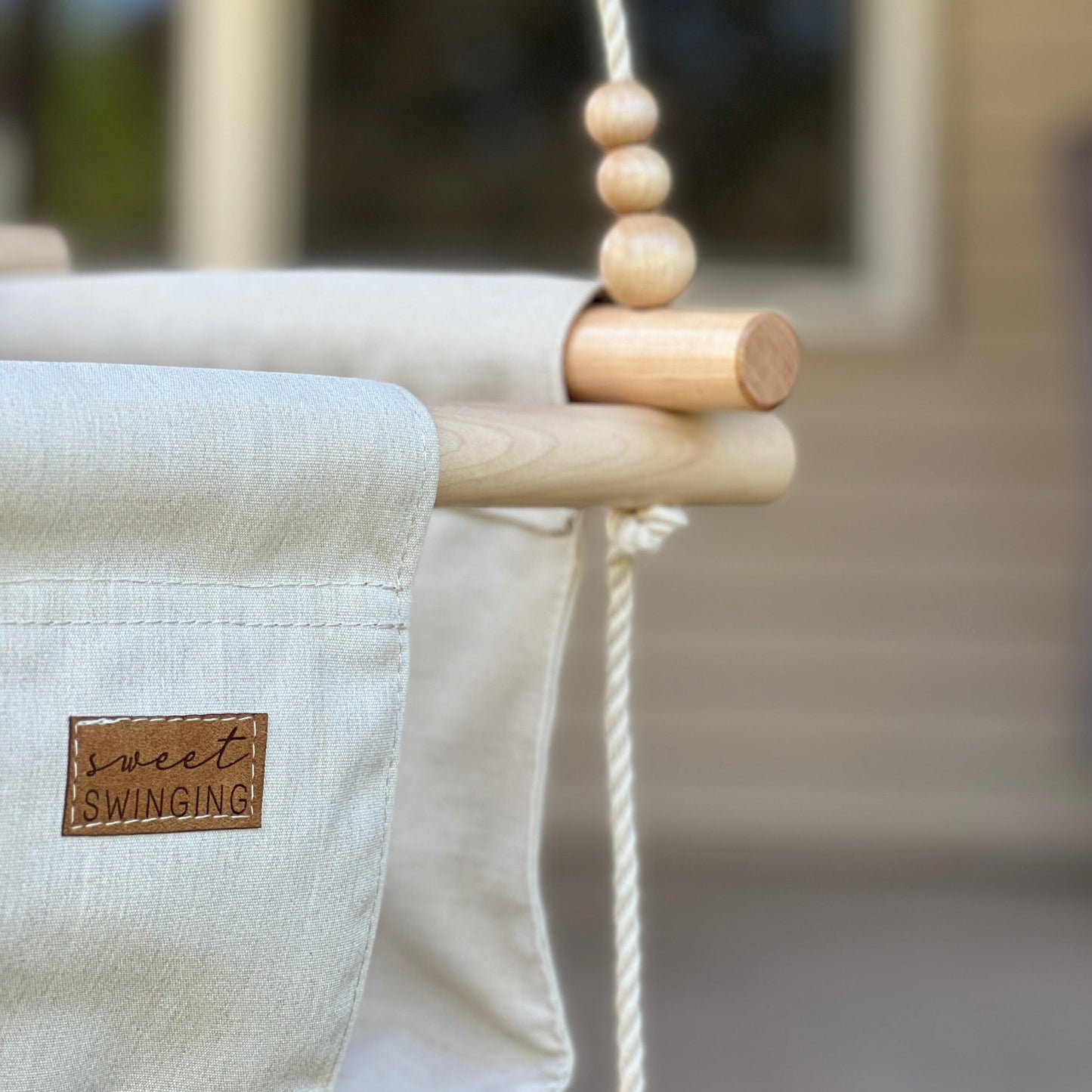 Premium Outdoor High Back Baby & Toddler Swing-Wheat