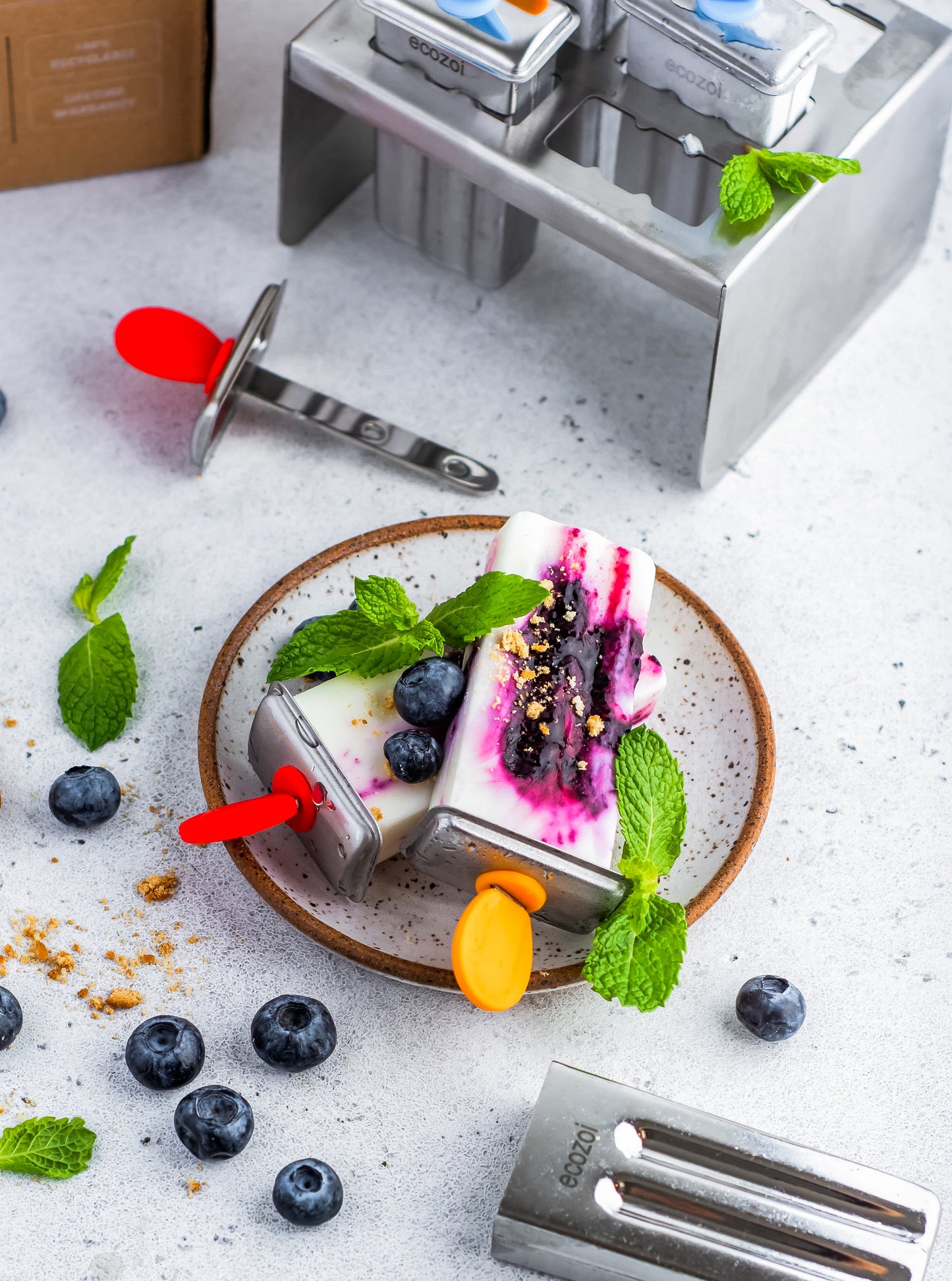 Stainless Steel Popsicle Molds, Mini Square with Stainless Steel Sticks