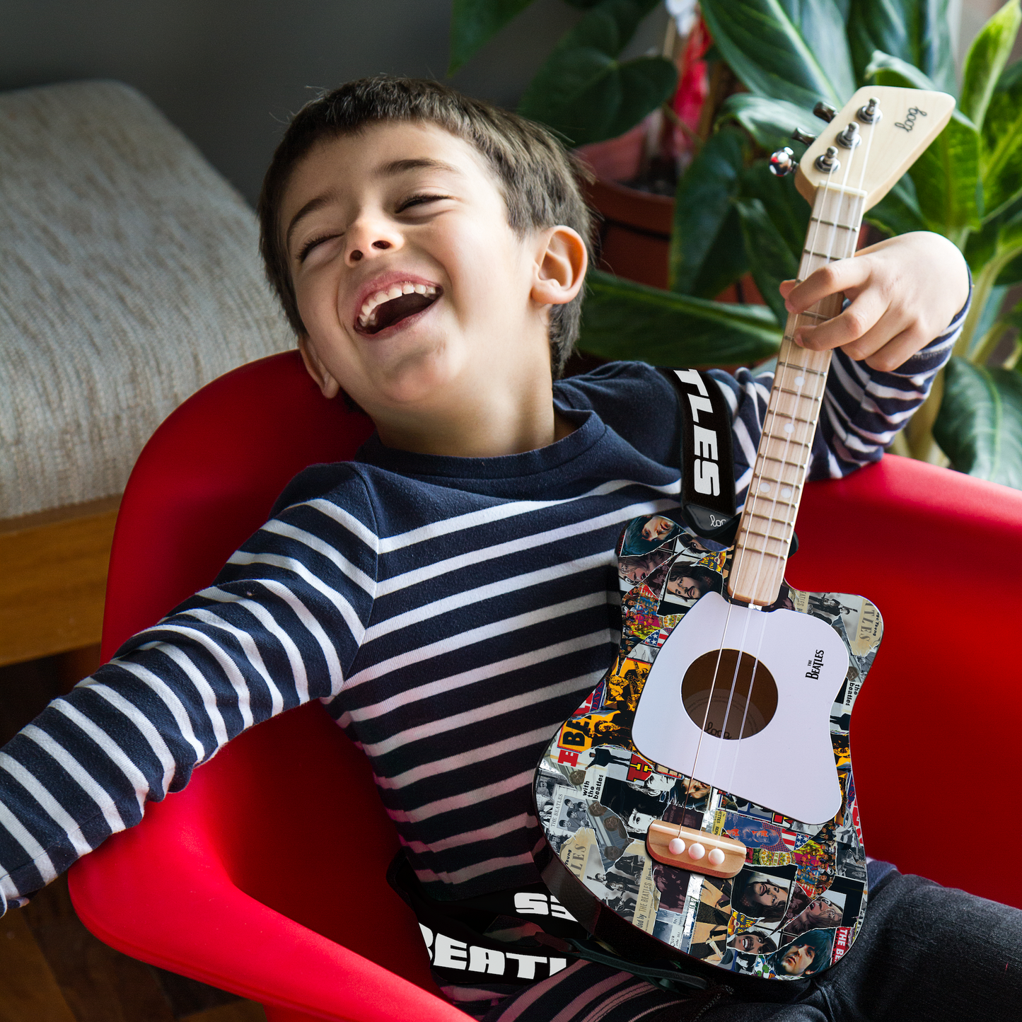 beatles + loog mini guitar (collective)