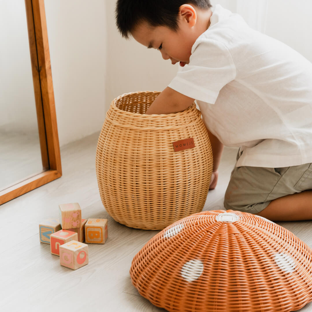 Mushroom Rattan Basket