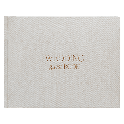 Tan Wedding Guestbook