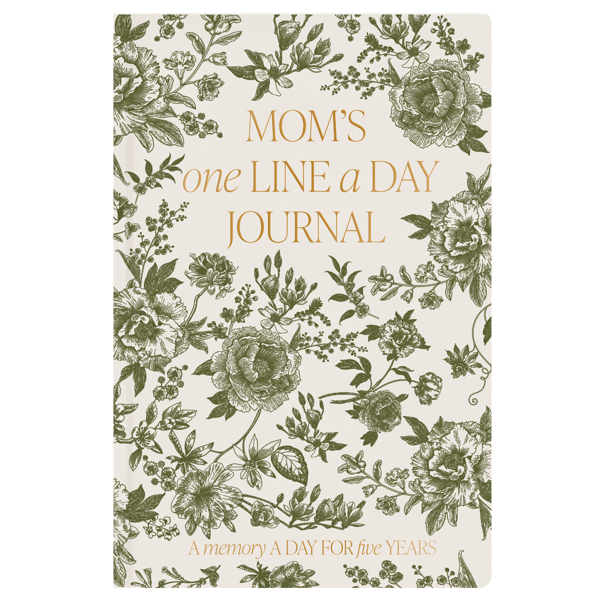 Mom's One Line A Day Green Delft Leather Journal