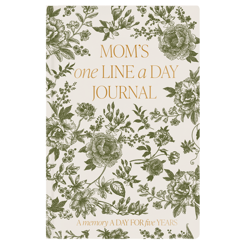 Mom's One Line A Day Green Delft Leather Journal