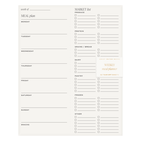 Weekly Meal Planner Notepad