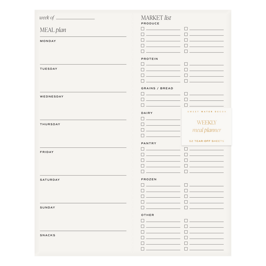 Weekly Meal Planner Notepad