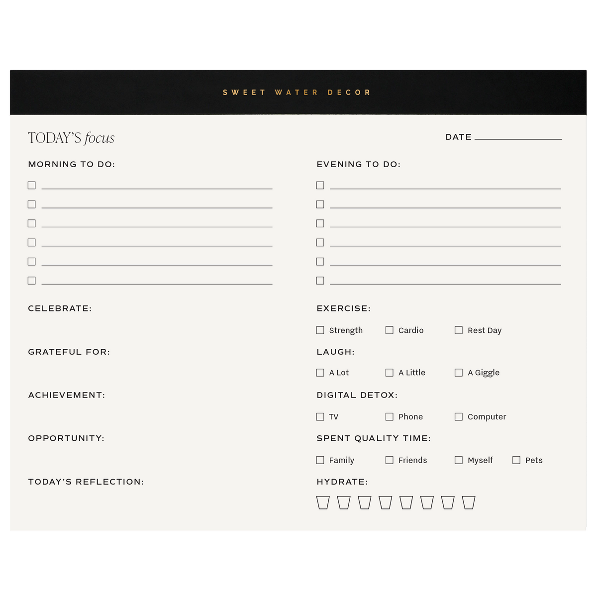 Self Care Notepad