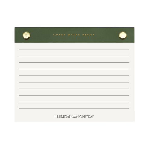 Small Green Gold Rivet Basic Notepad