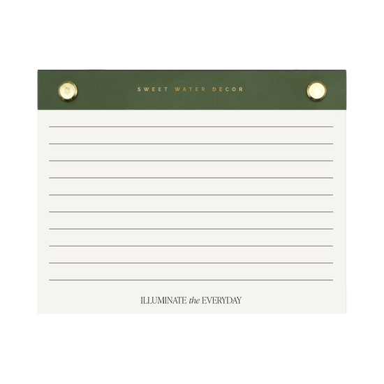 Small Green Gold Rivet Basic Notepad