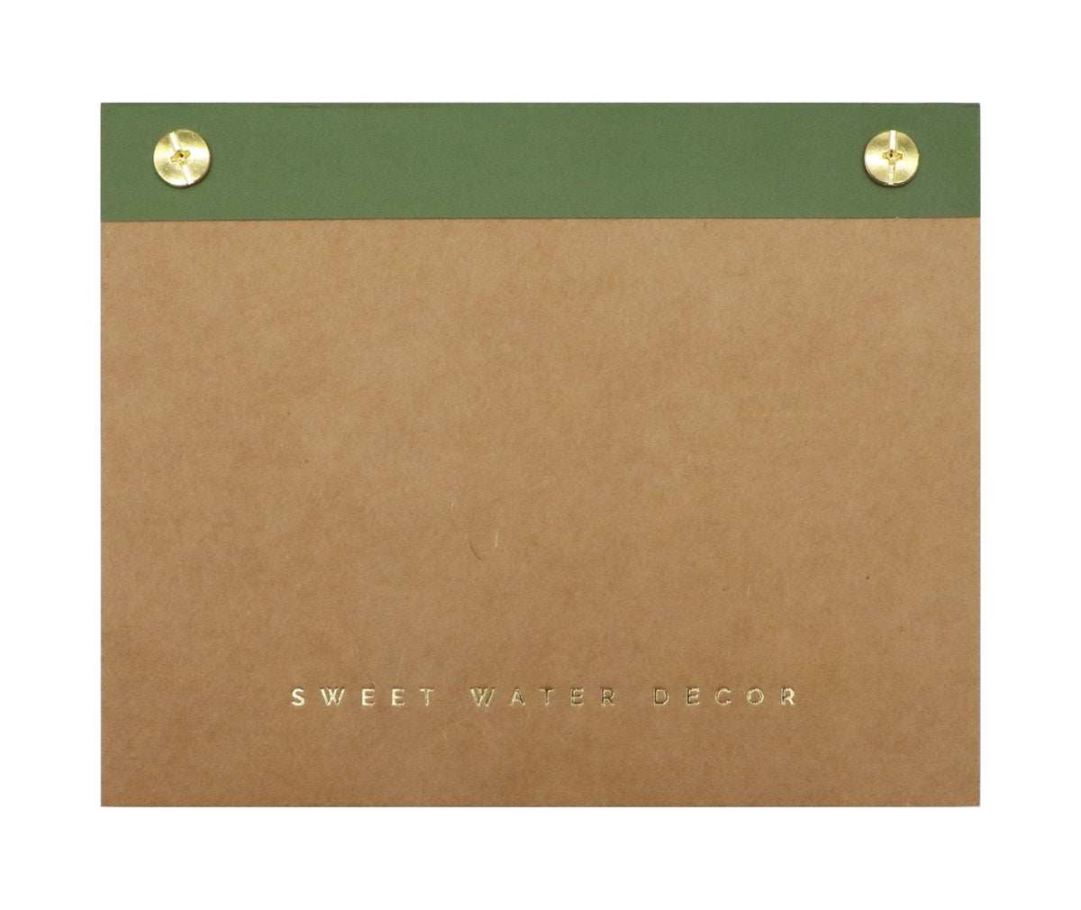 Small Green Gold Rivet Basic Notepad