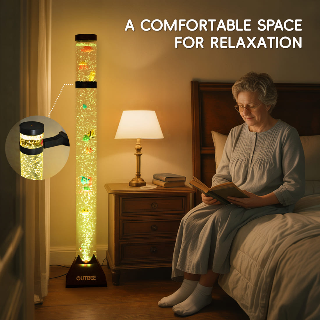 Outree Sensory Bubble Tube Lamp
