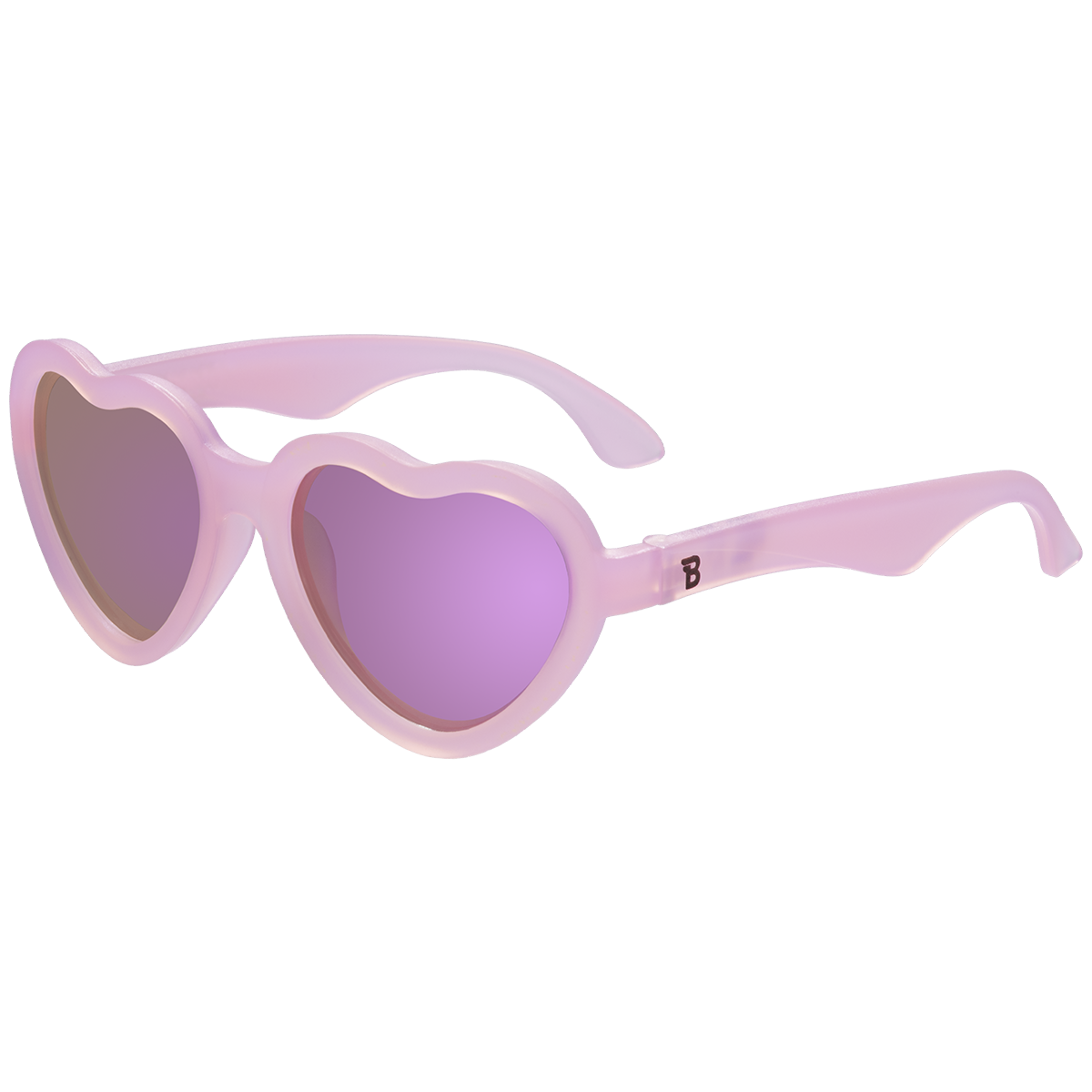 Frosted Pink Heart | Polarized Purple Mirrored Lenses