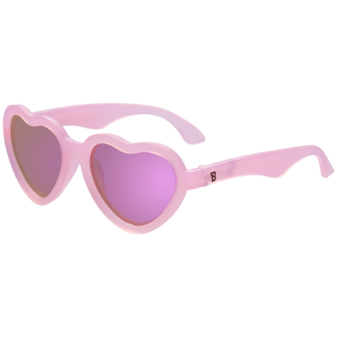 Frosted Pink Heart | Polarized Purple Mirrored Lenses