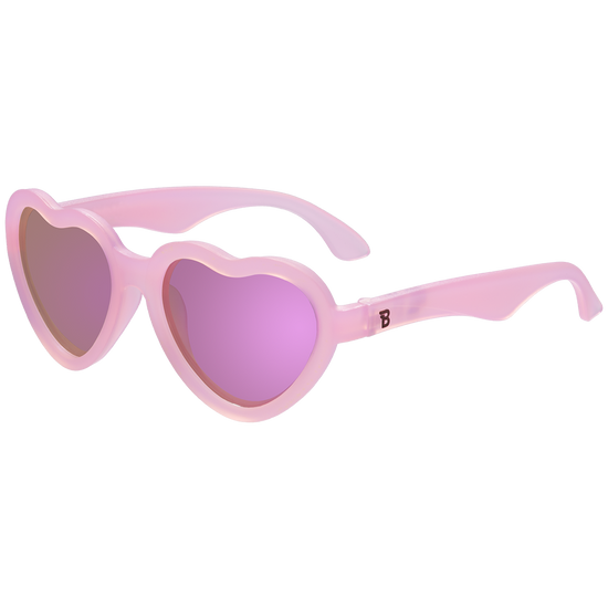 Frosted Pink Heart | Polarized Purple Mirrored Lenses