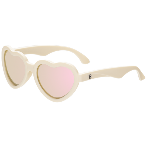 Sweet Cream Heart | Polarized Rose Gold Mirrored Lenses