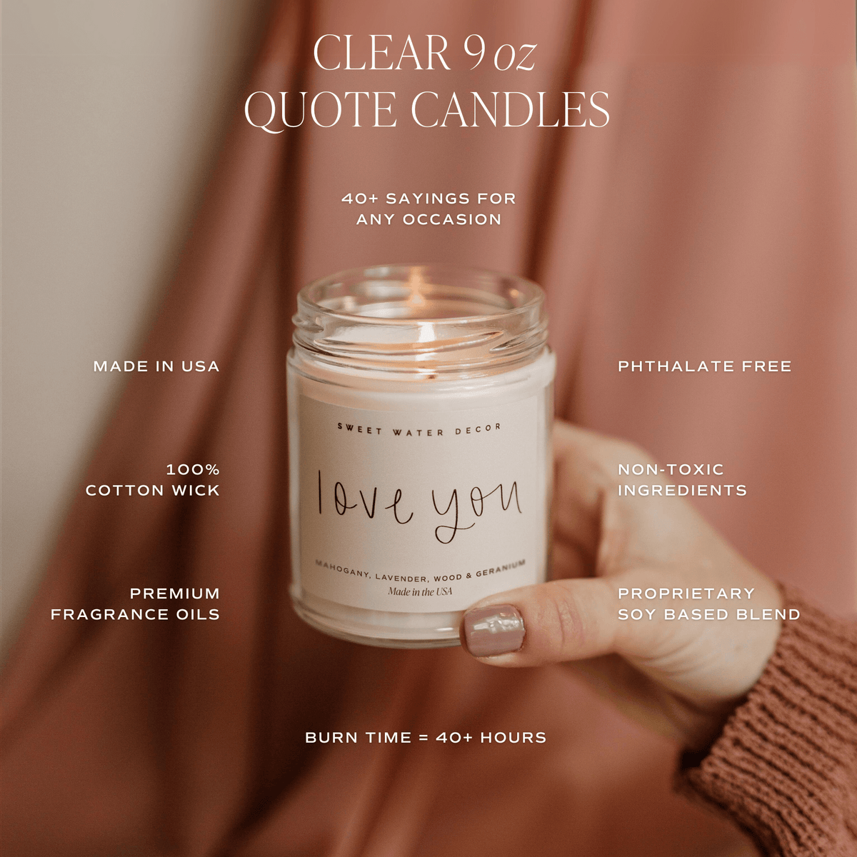 Birthday Cake Soy Candle - Clear Jar - 9 oz