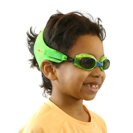 Solid Green Explorerz Kids Swim Goggles